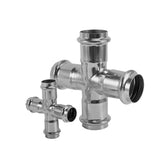 LOFFREY double clamp equal diameter Straight Cross pipe fittings