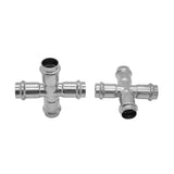 LOFFREY double clamp equal diameter Straight Cross pipe fittings