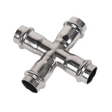 LOFFREY double clamp equal diameter Straight Cross pipe fittings