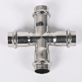 LOFFREY double clamp equal diameter Straight Cross pipe fittings