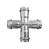 LOFFREY double clamp equal diameter Straight Cross pipe fittings