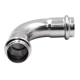 LOFFREY 90° double clamp equal diameter elbow-A