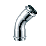 LOFFREY 45° double clamp equal diameter elbow-A